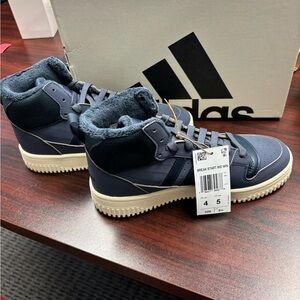 Adidas Men's Dark Blue High-Top Sneakers